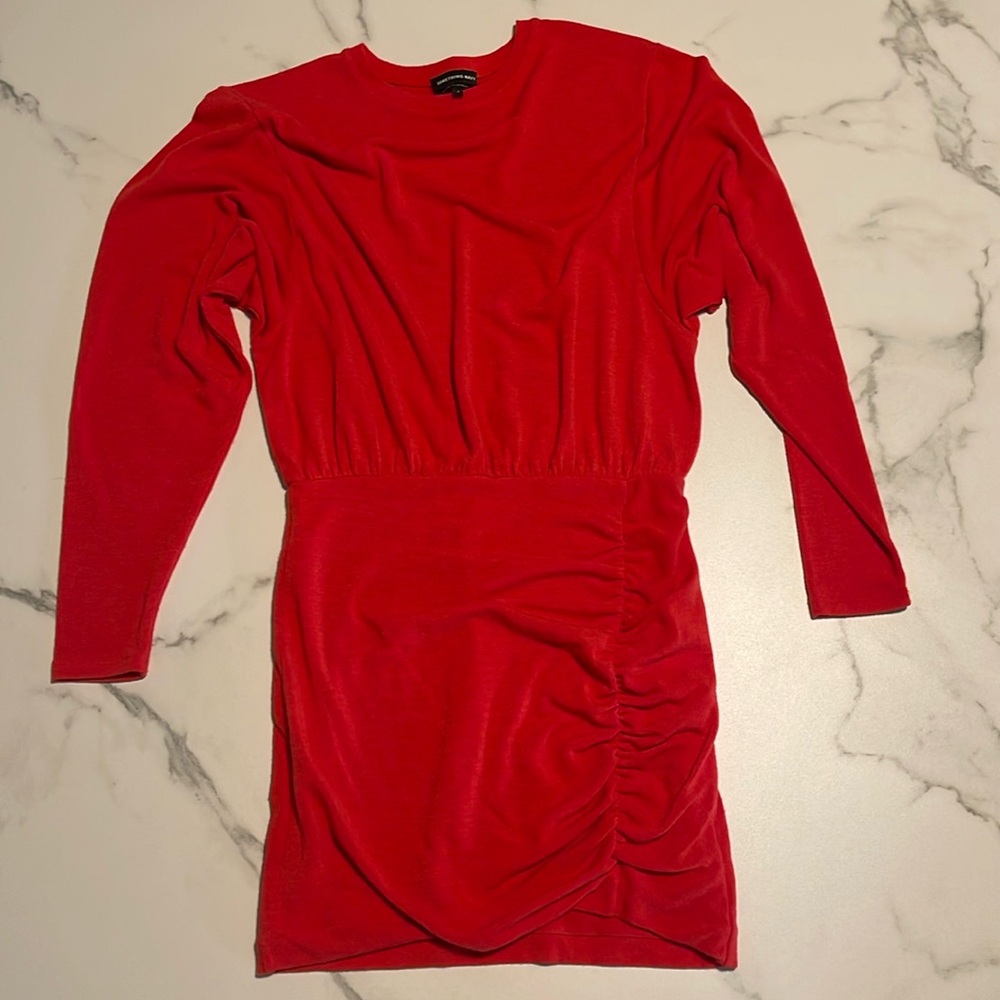 Something Navy long sleeve red dress